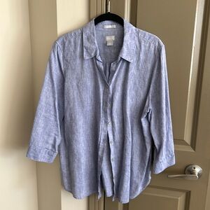 Chico’s no iron linen 3/4 sleeve shirt